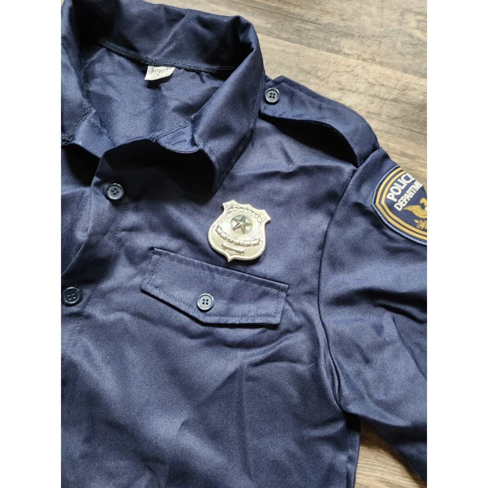 Spirit Halloween Adult Size S Police Officer Costume Navy Blue - Picture 3 of 15